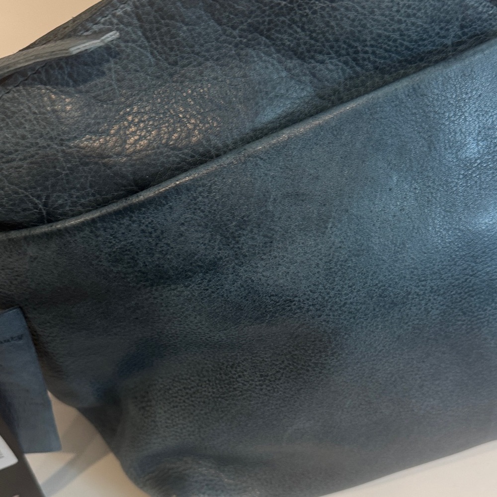 latico Navy Blue Leather Tote with Detachable Strap - Picture 6 of 15